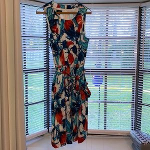 Talbots multi print dress